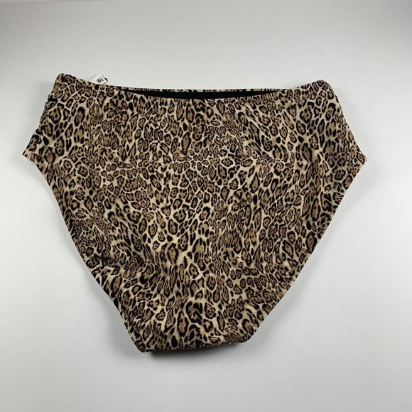 Bar III Bonita Cheetah High-Rise Bikini Bottoms Women Small Black Swimwear Beach - Picture 5 of 6
